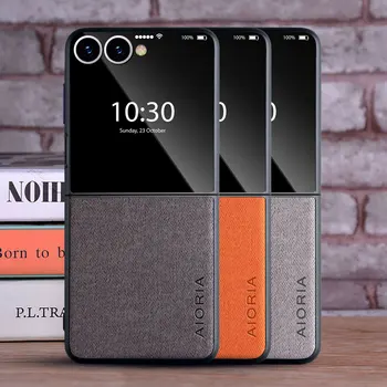 Étui pour Samsung Galaxy Z Flip 7 6 5 4 3 Z Flip7 5G coque textile de luxe housse en cuir funda pour samsung galaxy z flip 7