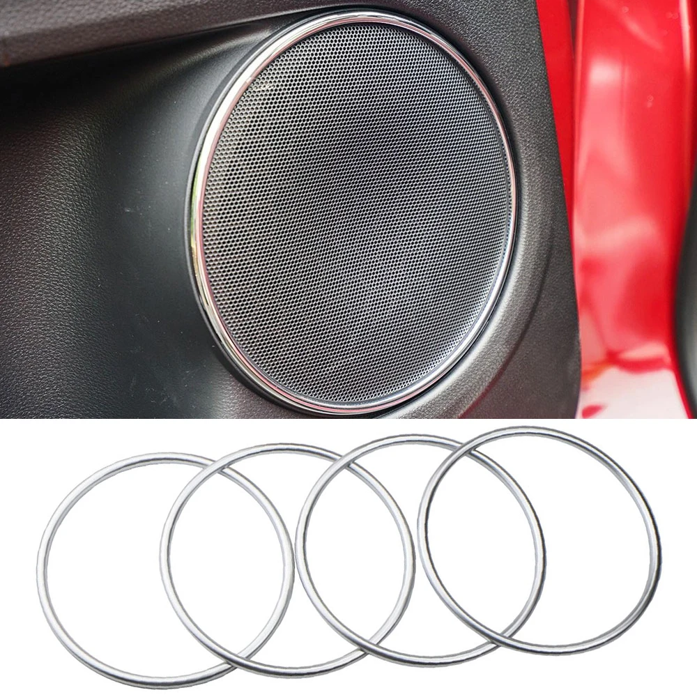 Car Audio Speaker Cover Grille - Stainless Steel Door Speaker Decoration For Mercedes-Benz E Class, C Class, GLC (W213, W205, X253)