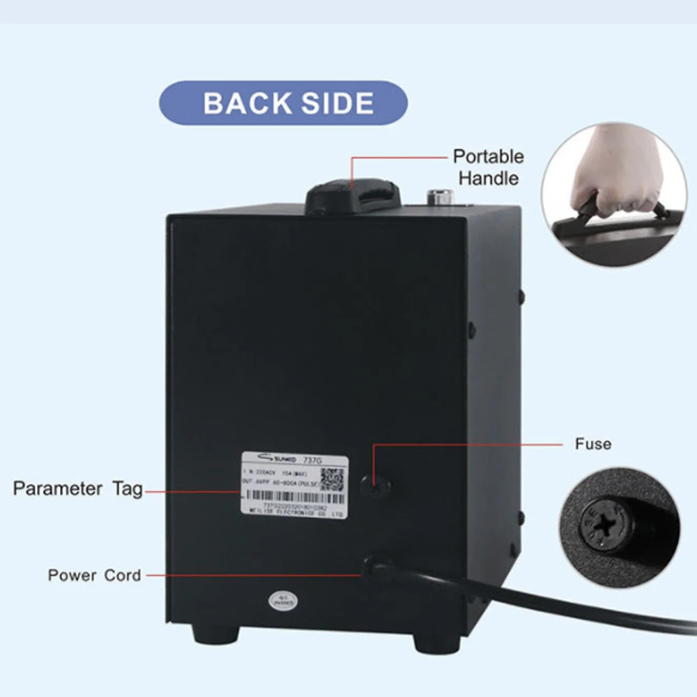 SUNKKO 2.8kw 737G Spot Welding Machine 110v/220v Pulse Lithium Battery Touch spot Welder Machine Can Welding 0.15mm Nickel Sheet 5