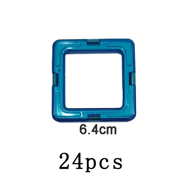 1pcs Magnetic DIY building blocks parts construction toys for toddlers Designer magnetic toys Magnet model building toys square 24
