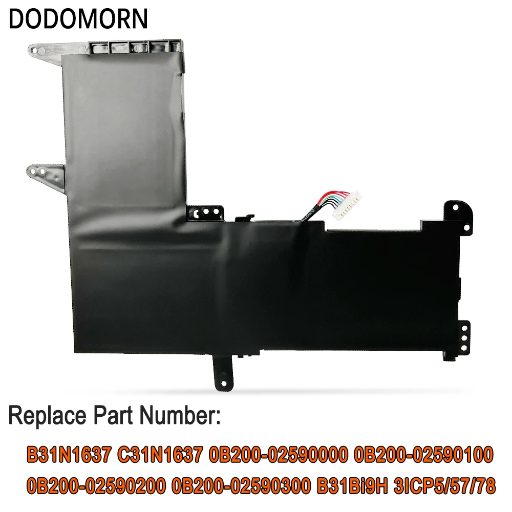 Bateria do Portátil Dodomorn para Asus B31n1637 X510 X510ua X510uf X510uq Vivobook S15 S510ua S510uq S510un S510ur F510uq 42wh - Imagem 4