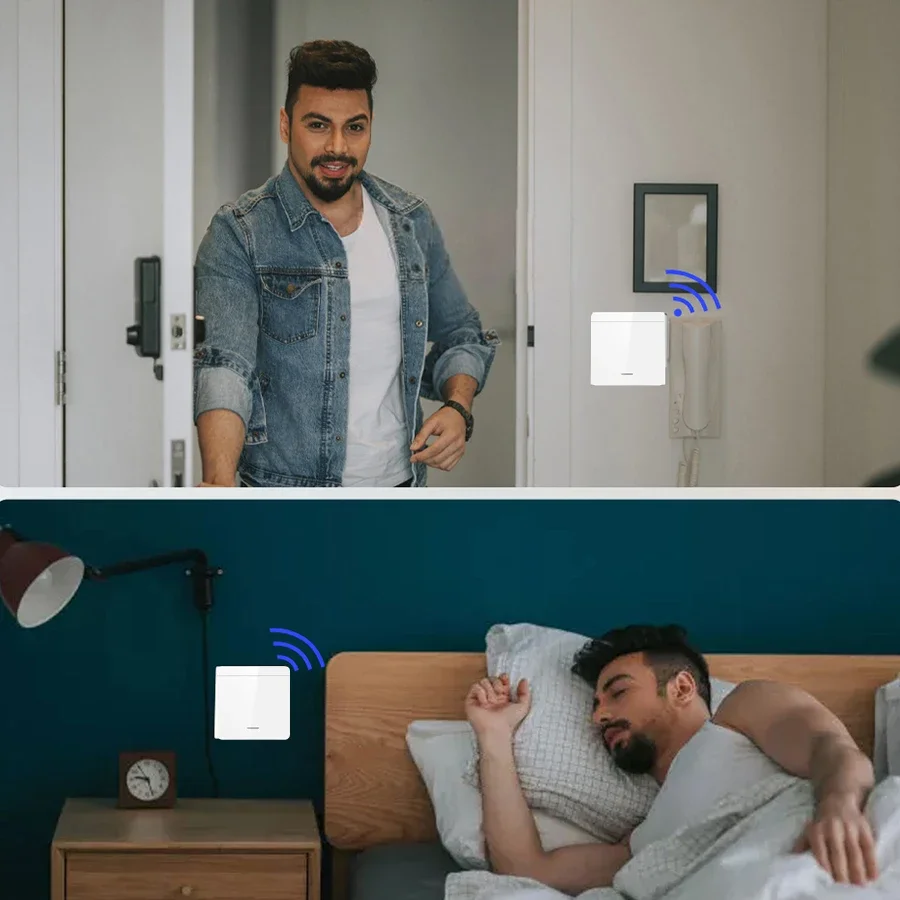 Smart switch 433MHz 1/2/3Gang 86 wall panel wireless with remote control 10A 110V 220V for LED lamp
