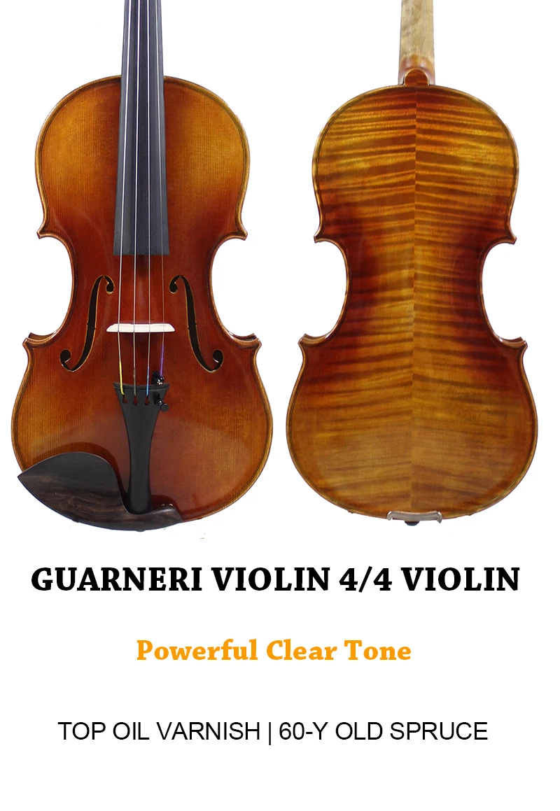 Antique Oil Varnish!Guarneri Violin Copy! Powerful Clear Tone!Handmade Violin!Professional Violin 4/4 7 Sa4fcf8f07fdf4ed9a7d98a382ce75ff4V