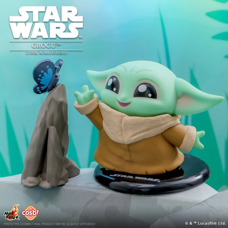 Hot Toys Star Wars Yoda Grogu Cosbi Bobble-Head Collection Figure