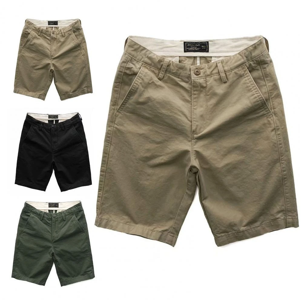 smart casual shorts Short Pants Solid Color Summer Breathable Solid Color Zip Closure Shorts   Cargo Shorts  for Jogging casual shorts