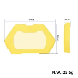 Waterproof Silicone Dashboard Cover - Dustproof & Durable Display Screen Protector (Yellow)