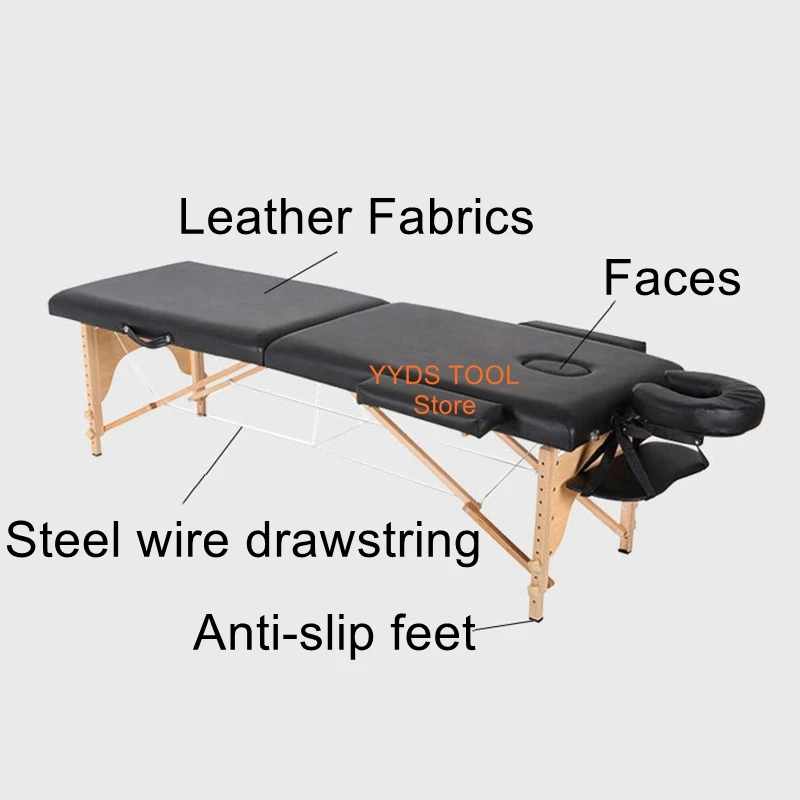 Folding strong beech spa massage bed massage beauty tattoo bed simple portable handheld embroidery bed