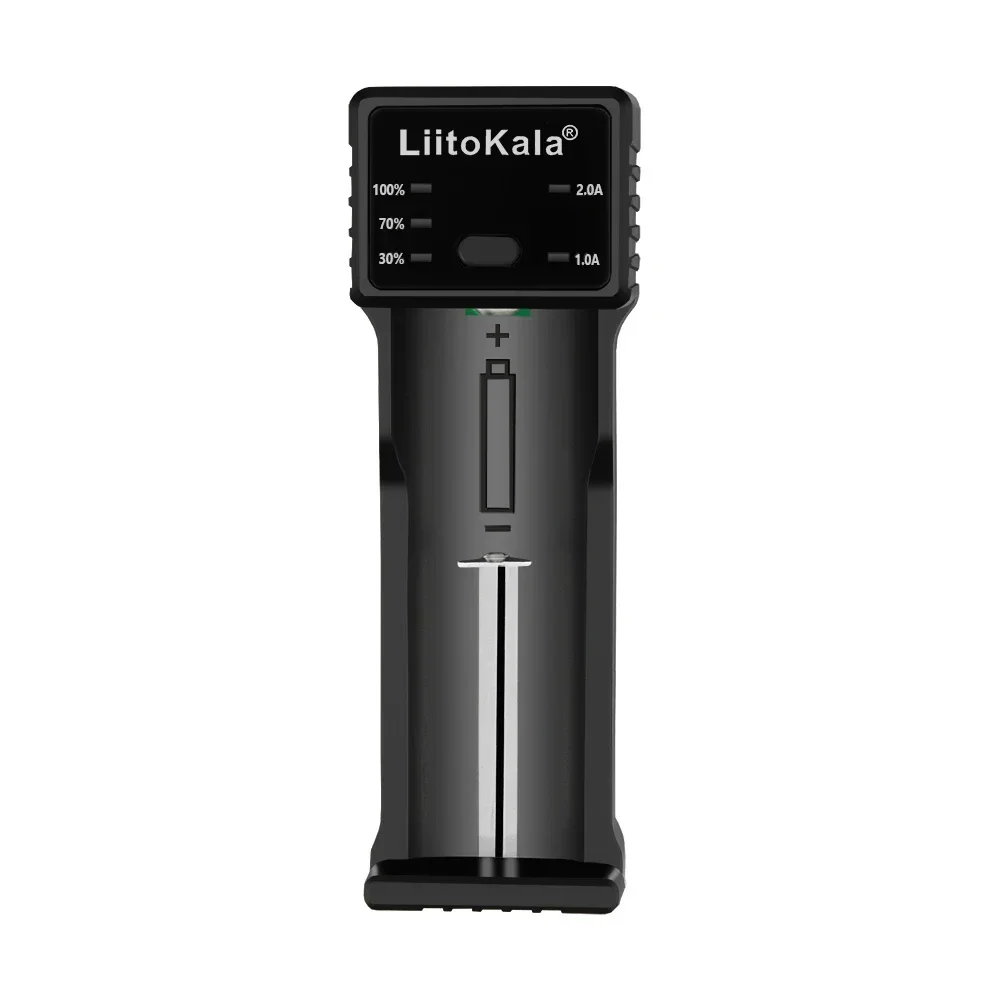 Battery Charger Fast Charger Charger Adapter Battery Charger Adapter LiitoKala Lii-100C 1 Slot 18650 21700 26650 Battery Charger 2A LED Smart Quick Charging USB Rechargeable Lithium