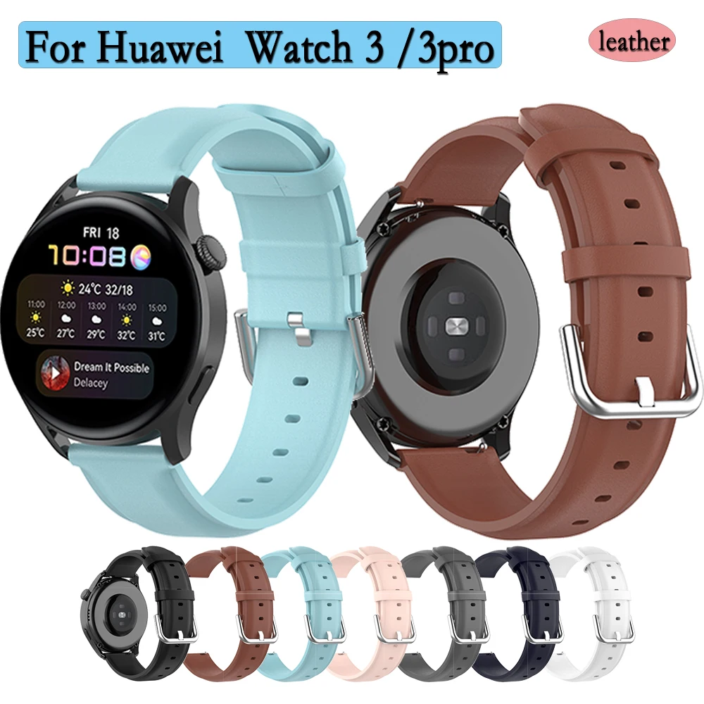

Leather Wrist Strap 22mm For Huawei Watch 3/3pro | GT 3pro | GT2 High Quality Leather Quick Release Watchband