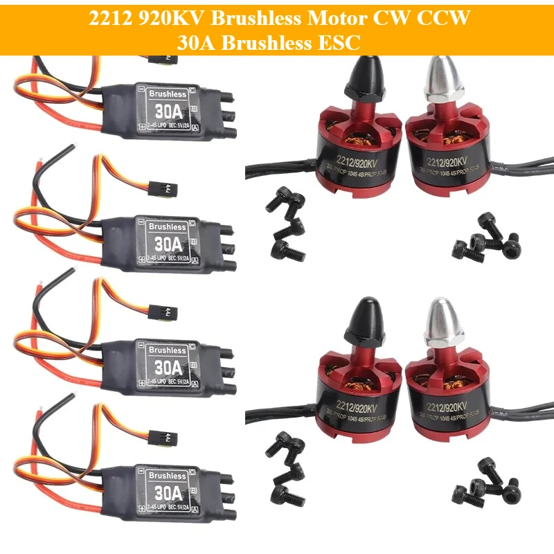 Lot de 2 moteurs 2212 920KV + ESC 30A pour drone RC