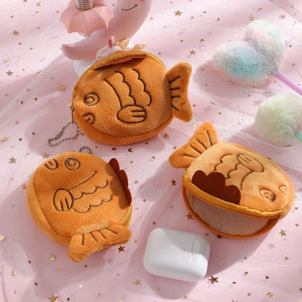 Cartoon Cute Coin Purse Kawaii Wallet Portable Plush Coin Bag Key Earphone Organizer Pouch Zipper Bag kids Gift