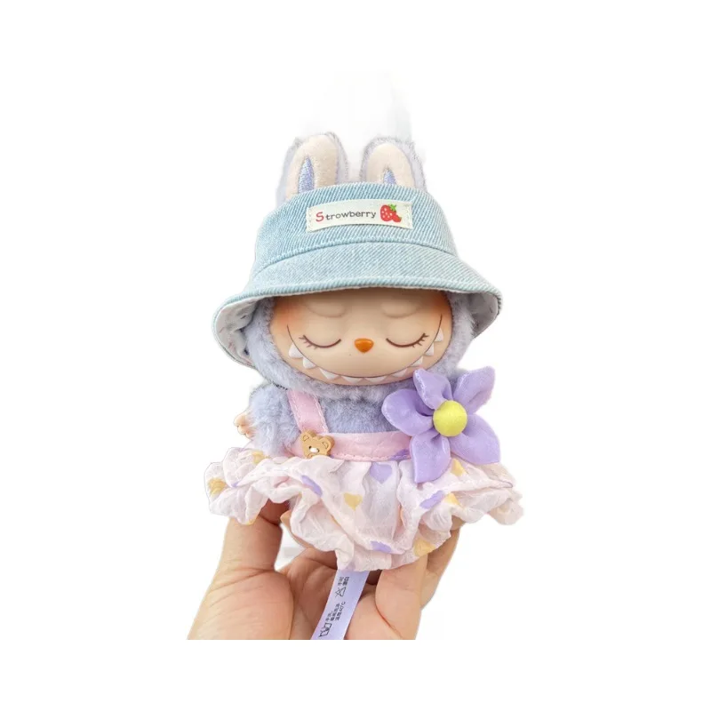 Cute Mini Plush Doll'S Clothes Outfit Accessories For Korea Kpop Exo Labubu II Idol Dolls Wrinkle dress Clothing 3