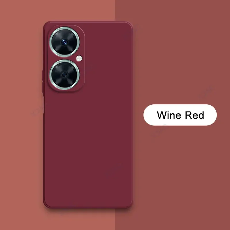 Square Liquid Silicone Phone Case with Soft Flocking Bumper Covers