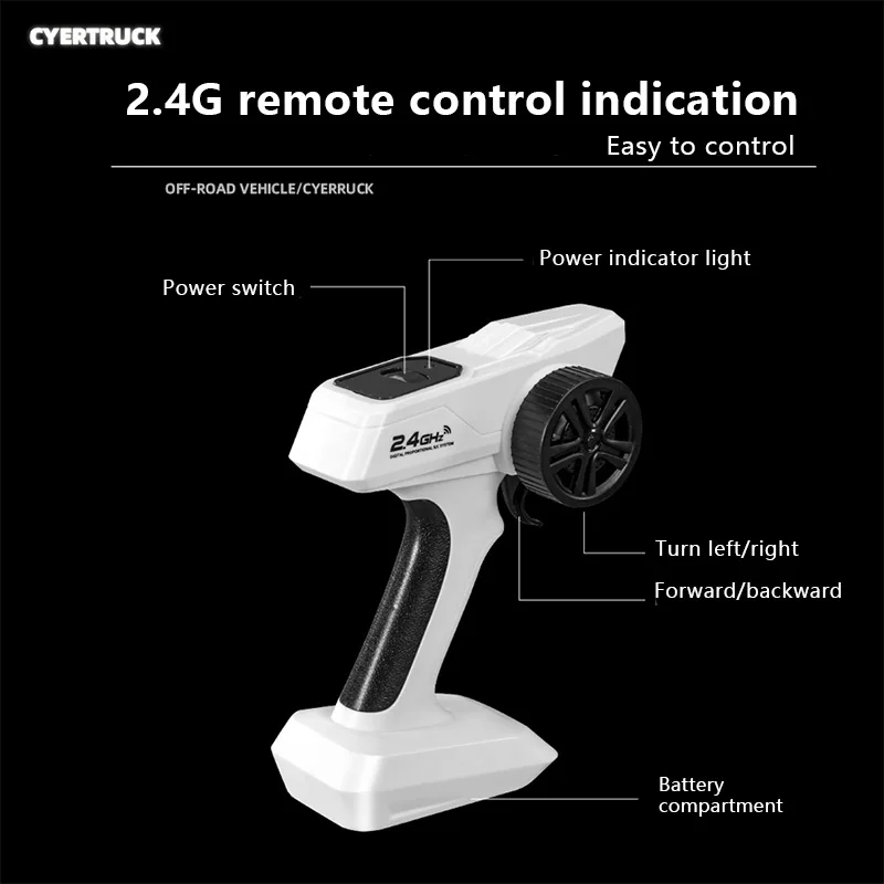Alloy RC Car Pickup High Speed Shock Absorption 4WD Offroad Climbing Handle Car Boy Toy 5