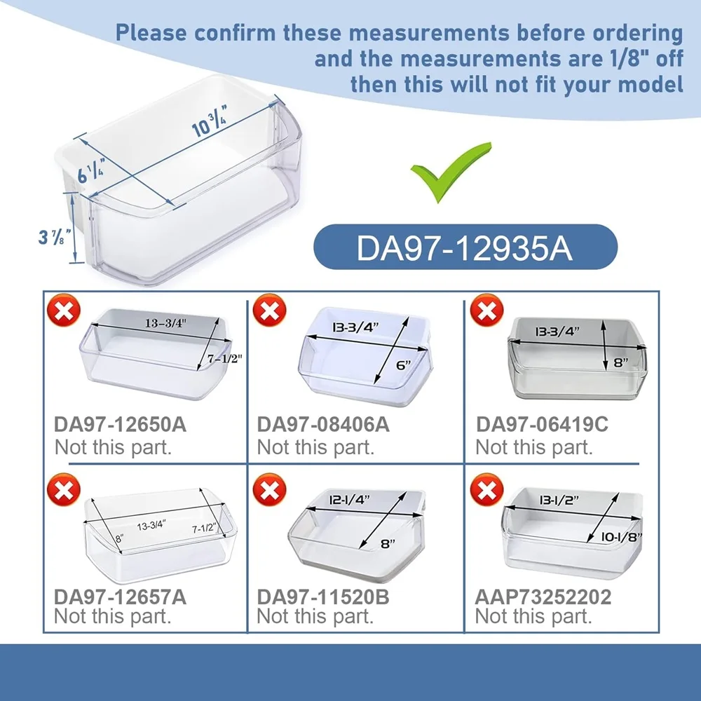 DA97-12935A Door Bin RF220NCTASR Door Shelf Compatible with samsung(Both Left and Right) RF220NCTASG RF220NCTAWW RF220NCTASP refrigerator parts