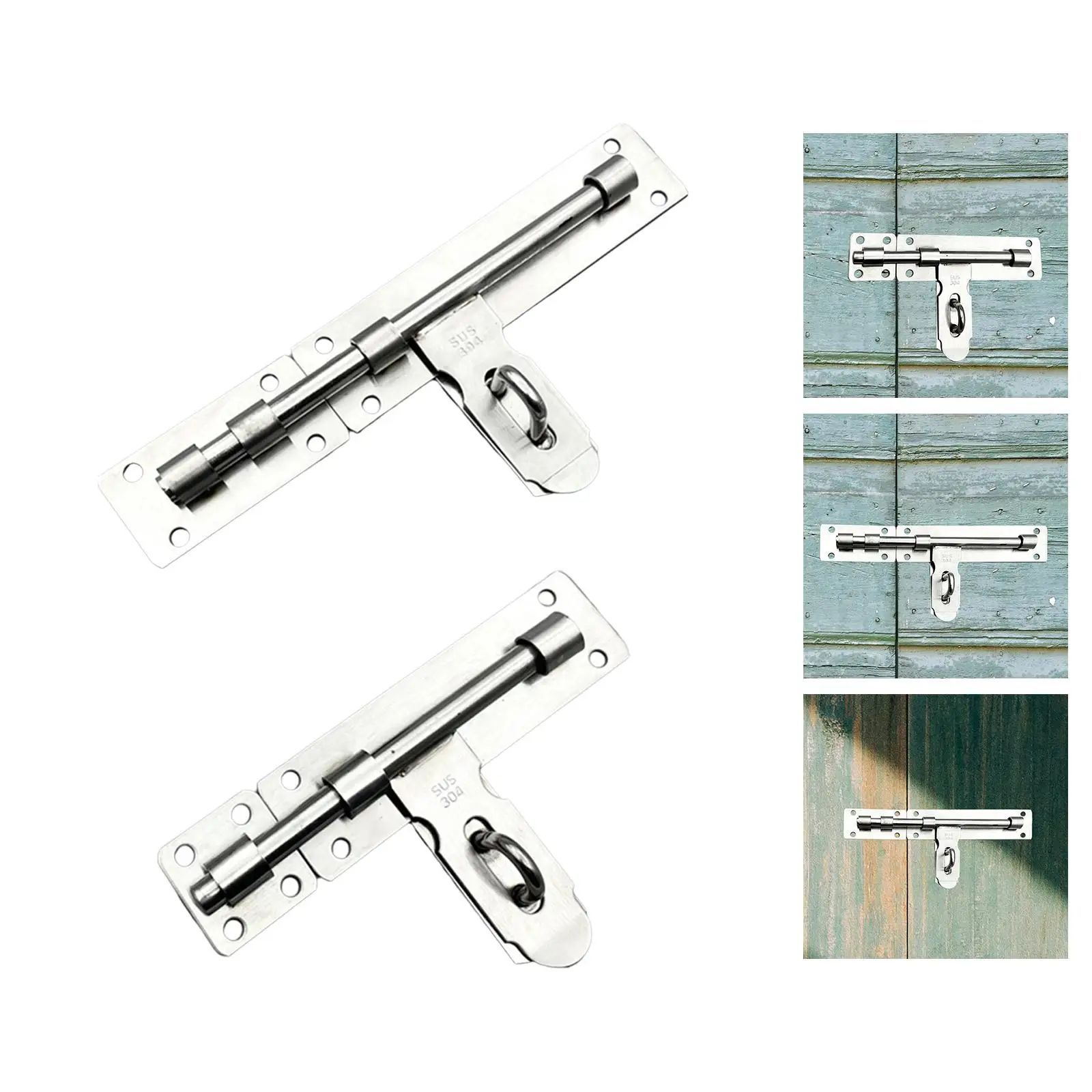 4x Door Security Bolt Latch Barrel Bolt Latch for Bathroom Home Living Room