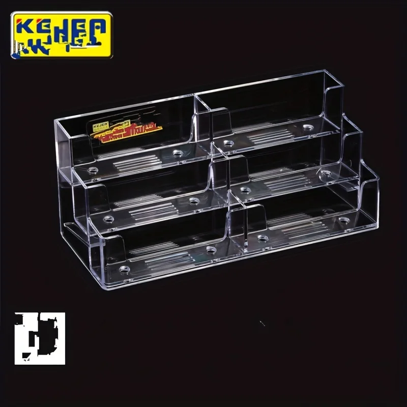 Clear Desk Shelf Box Acrylic Plastic Storage Display Stand Desktop Business Card Holder 1 Pc