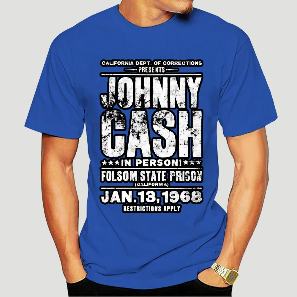 

Men t-shirt Johnny Cash Concert tee White tshirt Women t shirt 6511X