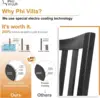 PHI VILLA Wrought Iron Patio Dining Chairs Portable Black Set of 4 Stackable Indoor Outdoor Bistro Deck Metal Support 300 Lbs 6