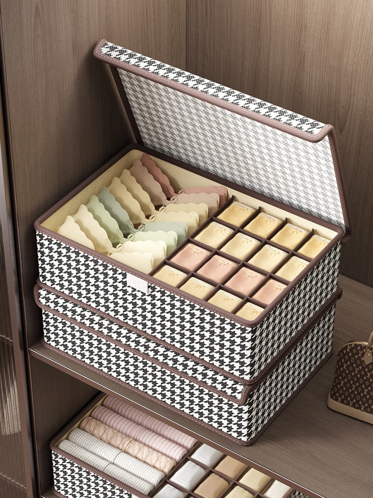 1PC Underwear drawer storage bag Foldable closet storage box Drawer divider storage box Underwear and socks storage box 2