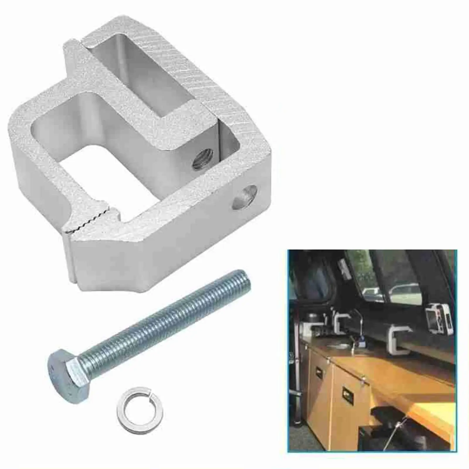 1pcs Tie Downs clamp Truck Cap Topper Camper Shell Mounting Clamps for Pickup Truck Add anchor points