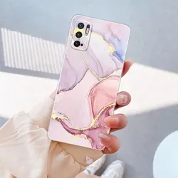 Elegant Marble Silicone Clear Case - Soft Transparent TPU Cover for Xiaomi Poco M3 Pro 5G (TM2001)