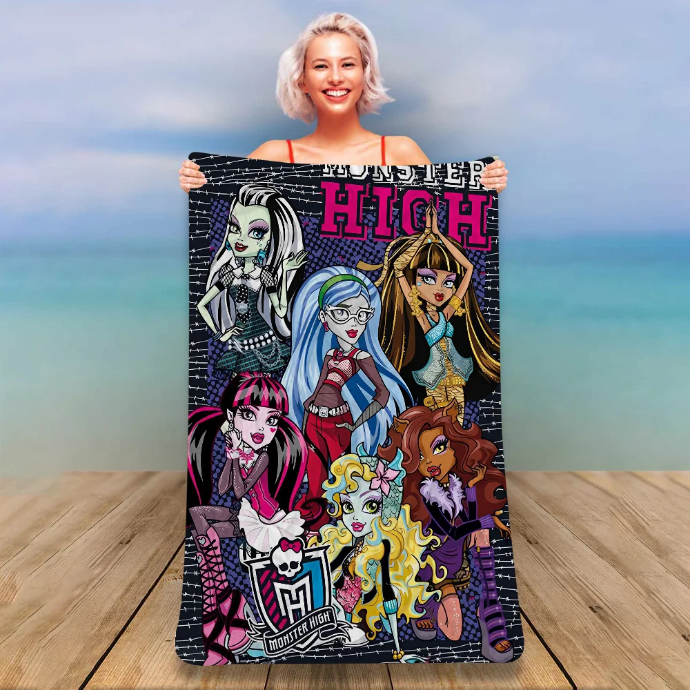 M-Monster Cartoon High Beach Towel Cartoon Cute Summer Kid Large Bath Pool Beach Towel Microfiber Absorbent For Swimming Travel 3
