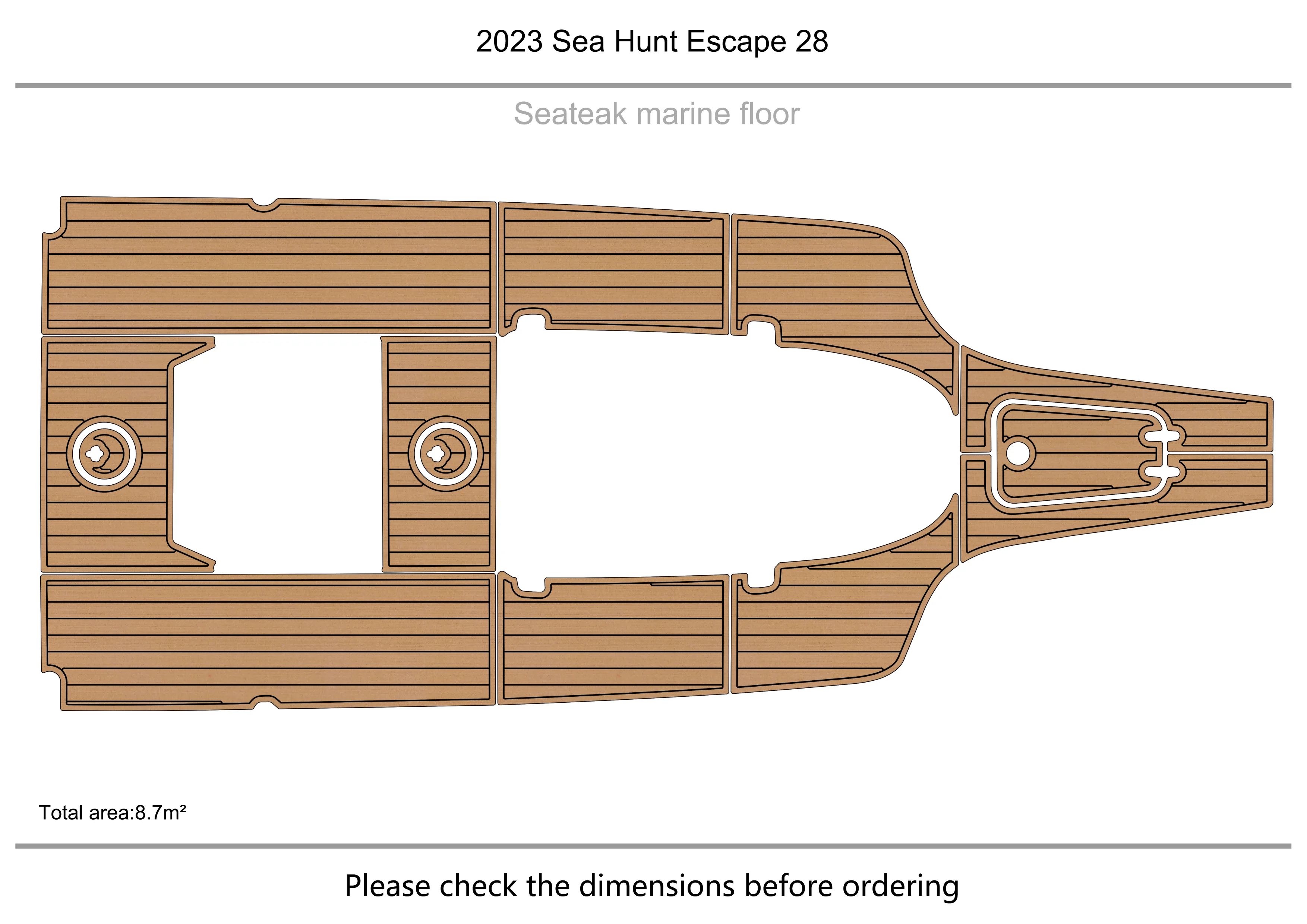 

2023 Мореходная Охота ESCAPE 28 кабина 1/4 дюйма 6 мм EVA искусственный ковер для водных лыж яхты рыбалки лодки нескользящий напольный коврик