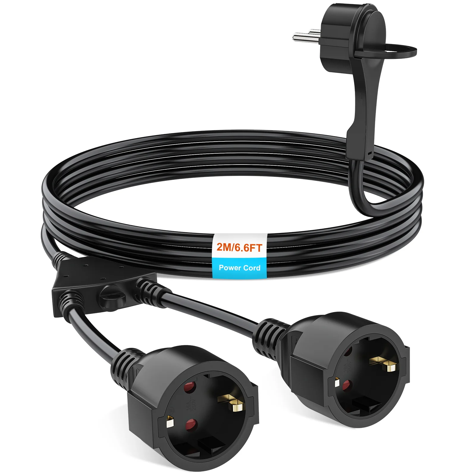 Eu 스트레이트/풀 링 플러그 연장 코드 확장 소켓 4000W 16A 250V IP44..