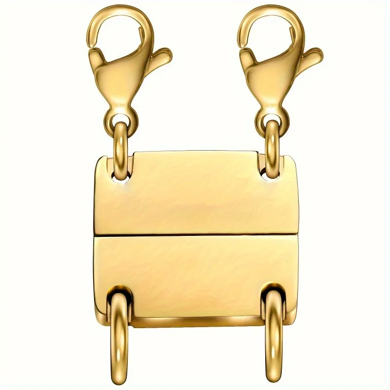 Elegant Dual-Tone Layered Necklace Clasp for Multi-Strand Creations