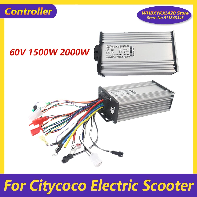 

For Citycoco Electric Scooter Modified Controller Accessories Parts 60V 72V 1500W 2000W Intelligent Brushless Motor