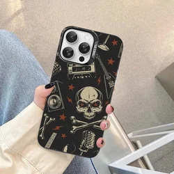 Gothic Rock Skull Matte Shockproof Phone Case for iPhone 13 (Z1)