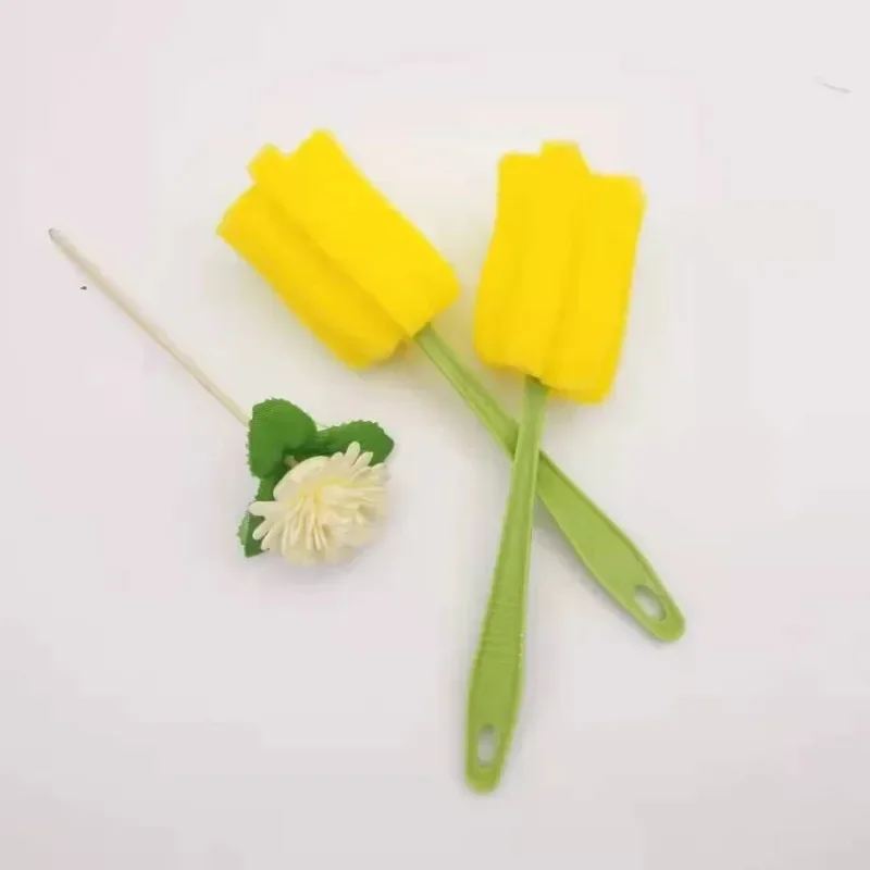 Bottle Brush Baby Pacifier Cup Nipple Sponge Cleaning Brush Glass Scrubber Cleaner Handheld Soft Head Cleaning Supplies Tool 1PC