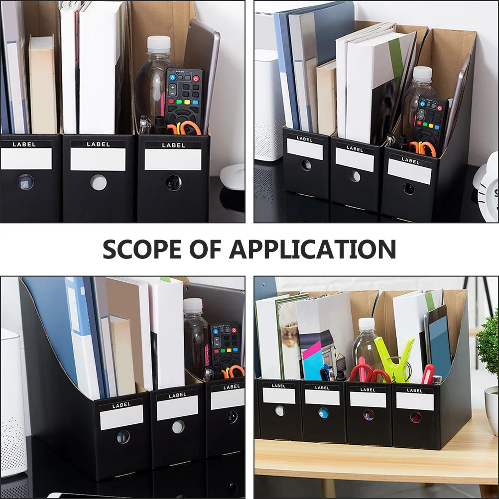 5Pcs 튼튼한 친환경 파일 보관 주최자 사무실 연구 도서관 교실 파일 홀더 잡지용 데스크탑 문서 상자