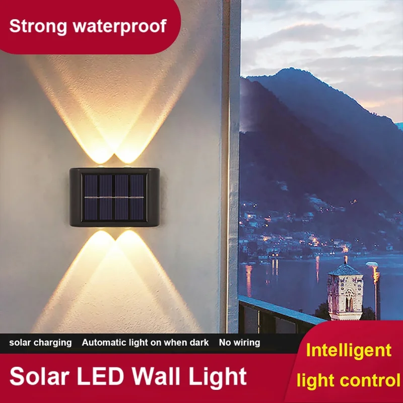 

Solar Wall Lamp Outdoor Waterproof Up and Down Luminous Lighting