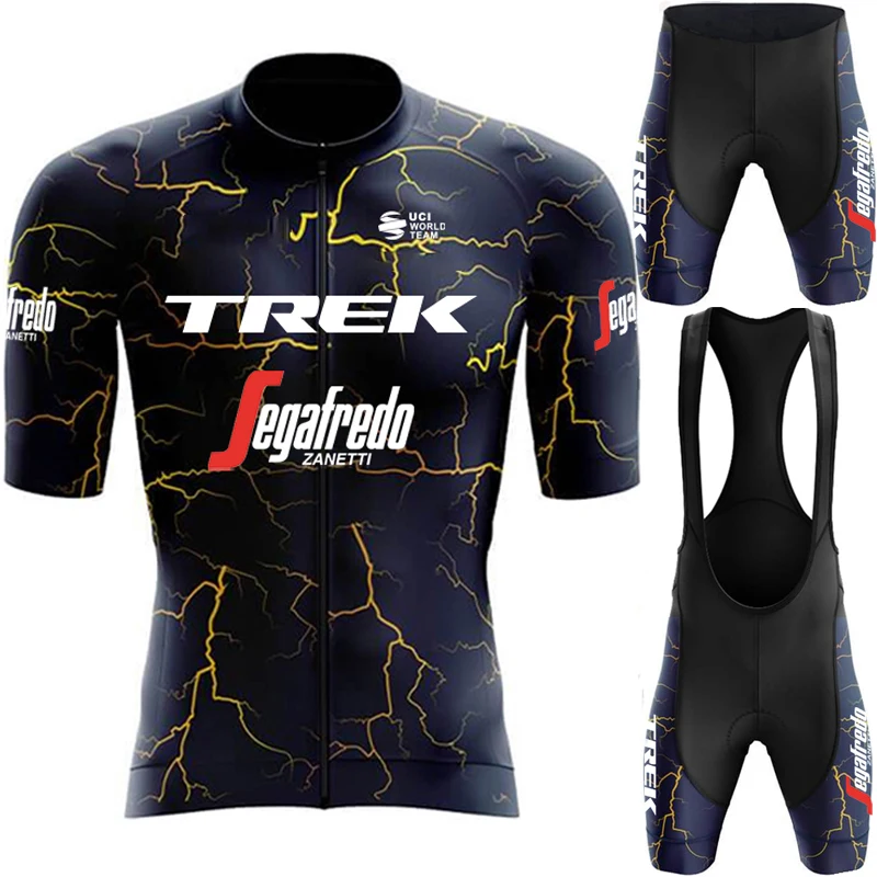 

Men's Bike Clothing Cycling Bib TREK Clothes 2024 Road Uniform Sports Set Jersey Pro Team Mens Sets Summer Jacket Mtb Man Pants