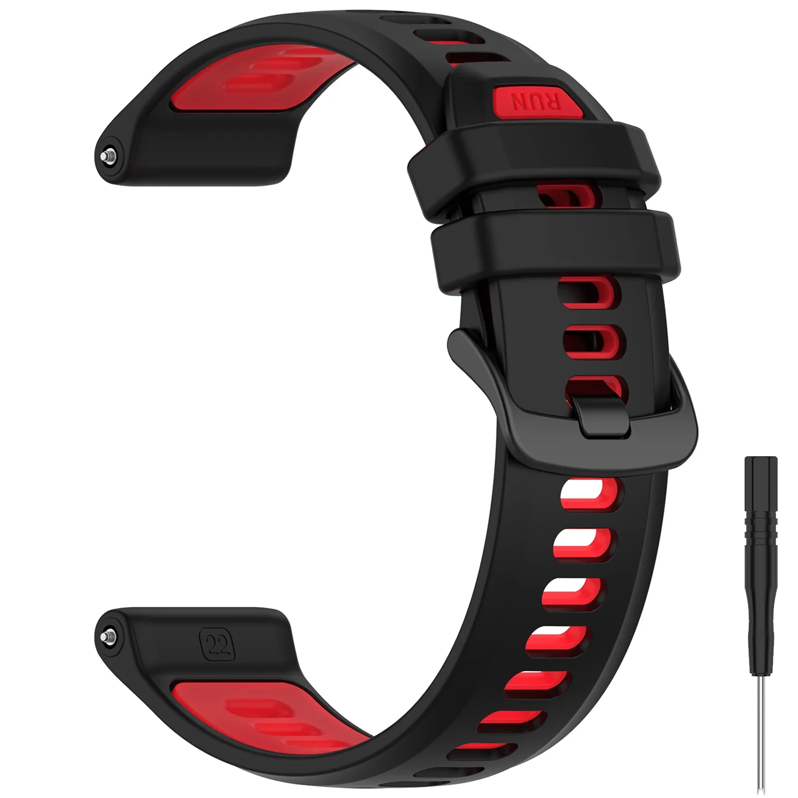 Two-Tone Silicone Sports Wristband - Comfortable Strap for Forerunner Series