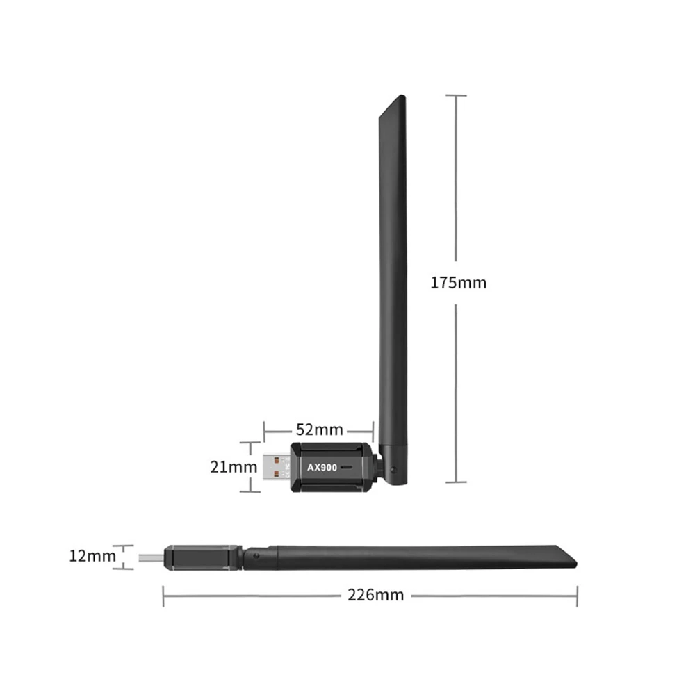 900Mbps USB WiFi 6 Bluetooth 5.4 Adapter 2in1 Dongle Dual Band 2.4G 5GHz Network Wireless Receiver DRIVER FREE For Windows 10/11