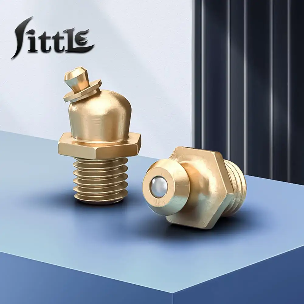 Straight/bent Brass Hydraulic Grease Fittings M6 M8 M10 M12 M14 M16