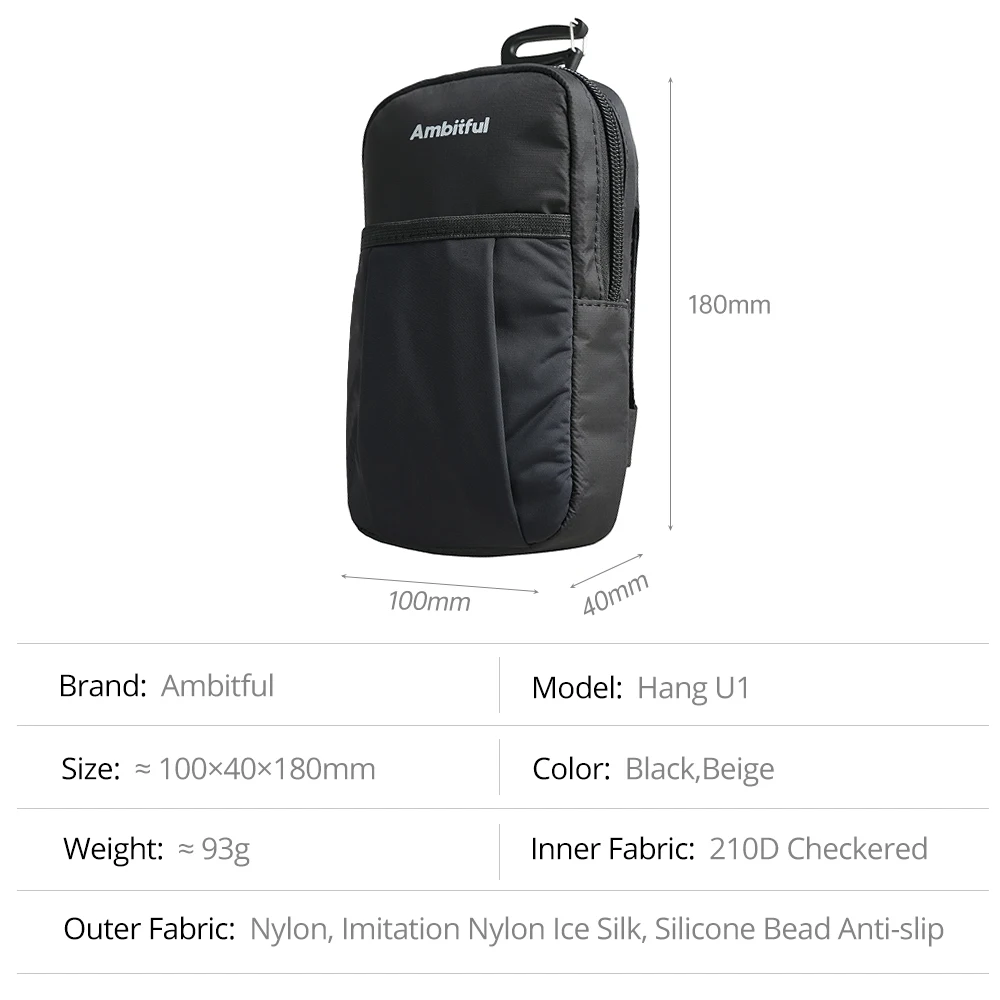 Ambitful Water Resistant Compact Shoulder Strap Bag