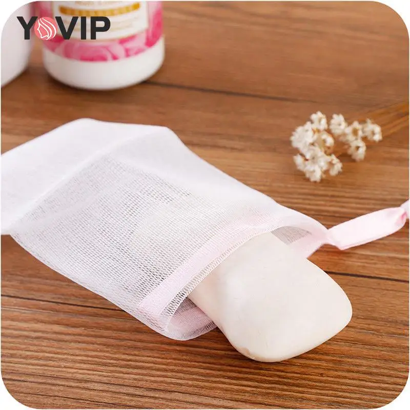 10Pcs Mesh Soap Bag Saver Pouch Bar Soap Exfoliating Mesh Bags For Shower Bubble Foam Net Pocket Color Random 5