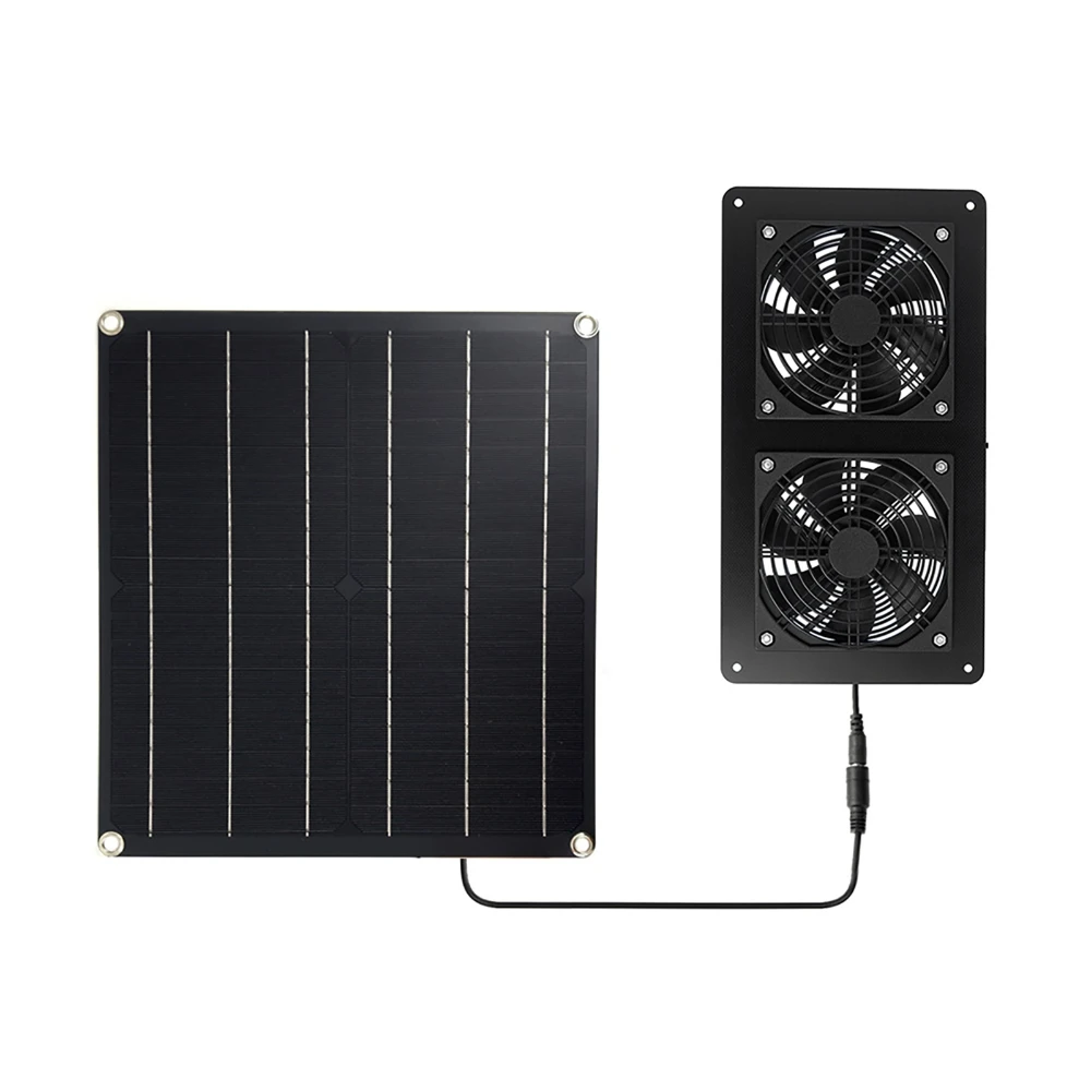 

20W 12V Solar Panel Air Extractor Ventilator Waterproof Outdoor Camping Exhaust Fan Set Portable For Dog Chicken Pet House