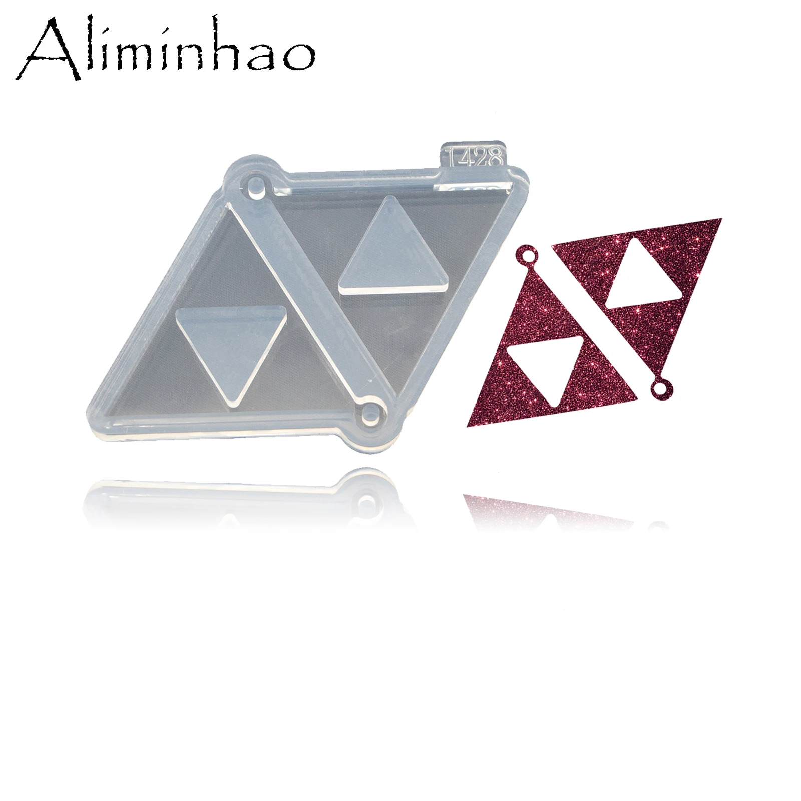 Dy1428 Dreieck Ohrring Harz Formen DIY Silikon Epoxid form Schmuck DIY hand gefertigte Charms Form – Detail 1