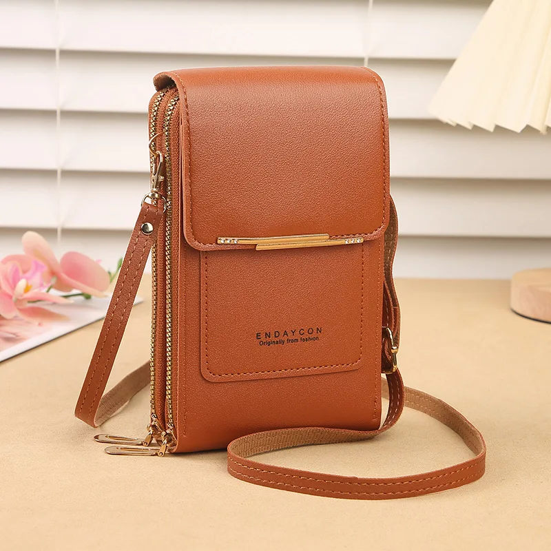 Dames crossbody telefoontas met kaarthouder en touchscreen_voghion.com
