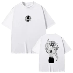 The Seven Deadly Sins Escanor Graphic Oversized Cotton Tee - Unisex Anime Harajuku T - Shirt - XXXL (White)