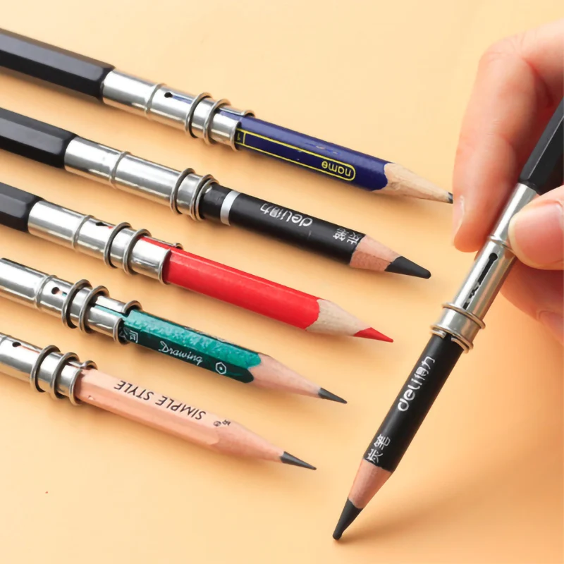1 Pcs Adjustable Dual Head /Single Head Pencil Extender Holder Sketch School Office Painting Art Write Tool for Writing Gift pen holder pen and brush holder pencil holder tool