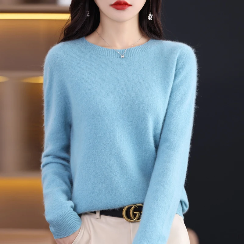 Fashion O Neck Long Sleeve Knitted Pullover Jumper Sweater Knitwear On Luulla
