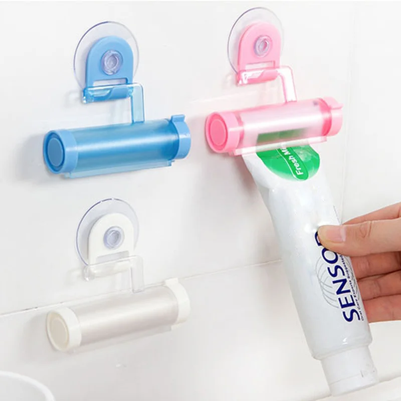 Toothpaste Rolling Squeezer Tube Manual Toothpaste Dental Cream Easy Dispenser Sucker Hanging Holder toothpaste squeezer,bathroom accessories set