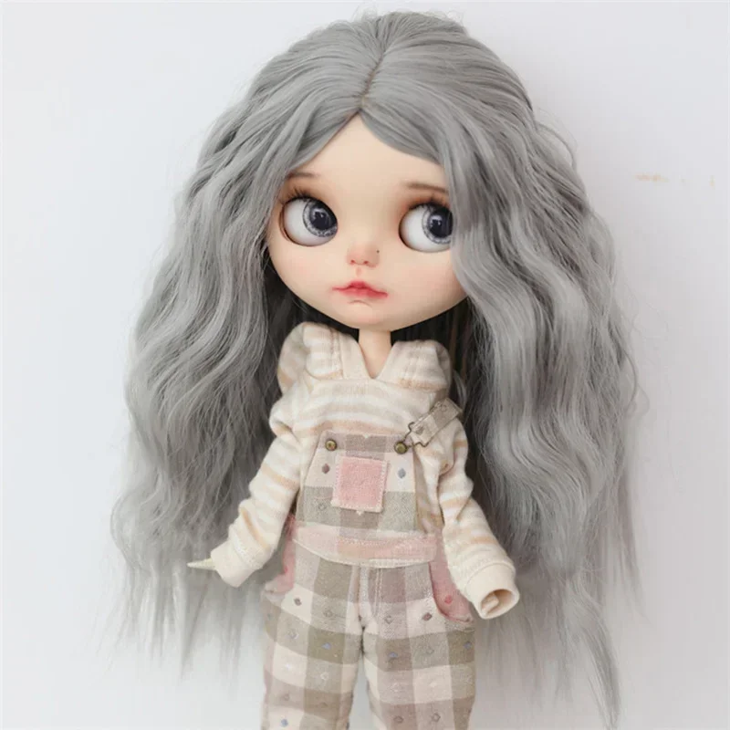 BJD Doll Wig Suitable for QBABY AMYDOLL Blythe Size Doll Accessories Tress Hair Temperature Silk Hair Instant Noodle Roll 5
