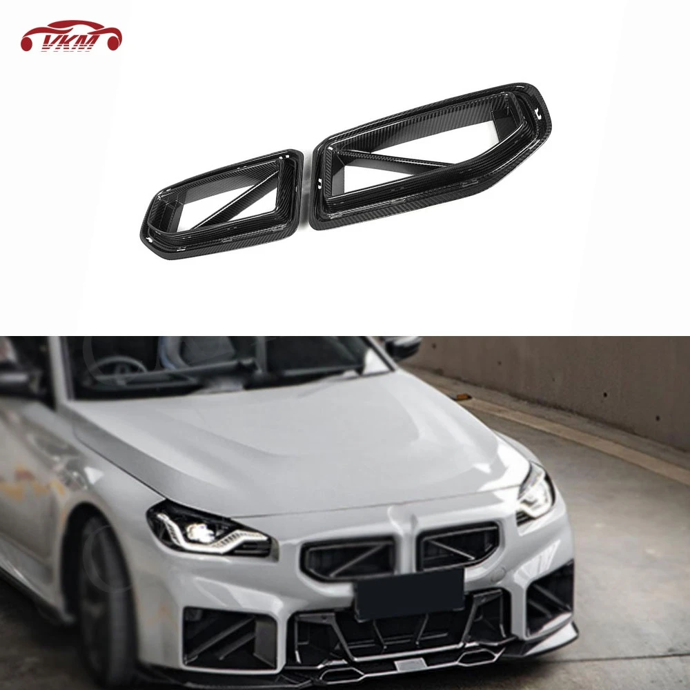 

Carbon Fiber Hood Grille Racing Grills For BMW G87 M2 2023+ Front Bumper Air Vent Cover Trim Foglamp Mesh Grill Frame Facelift